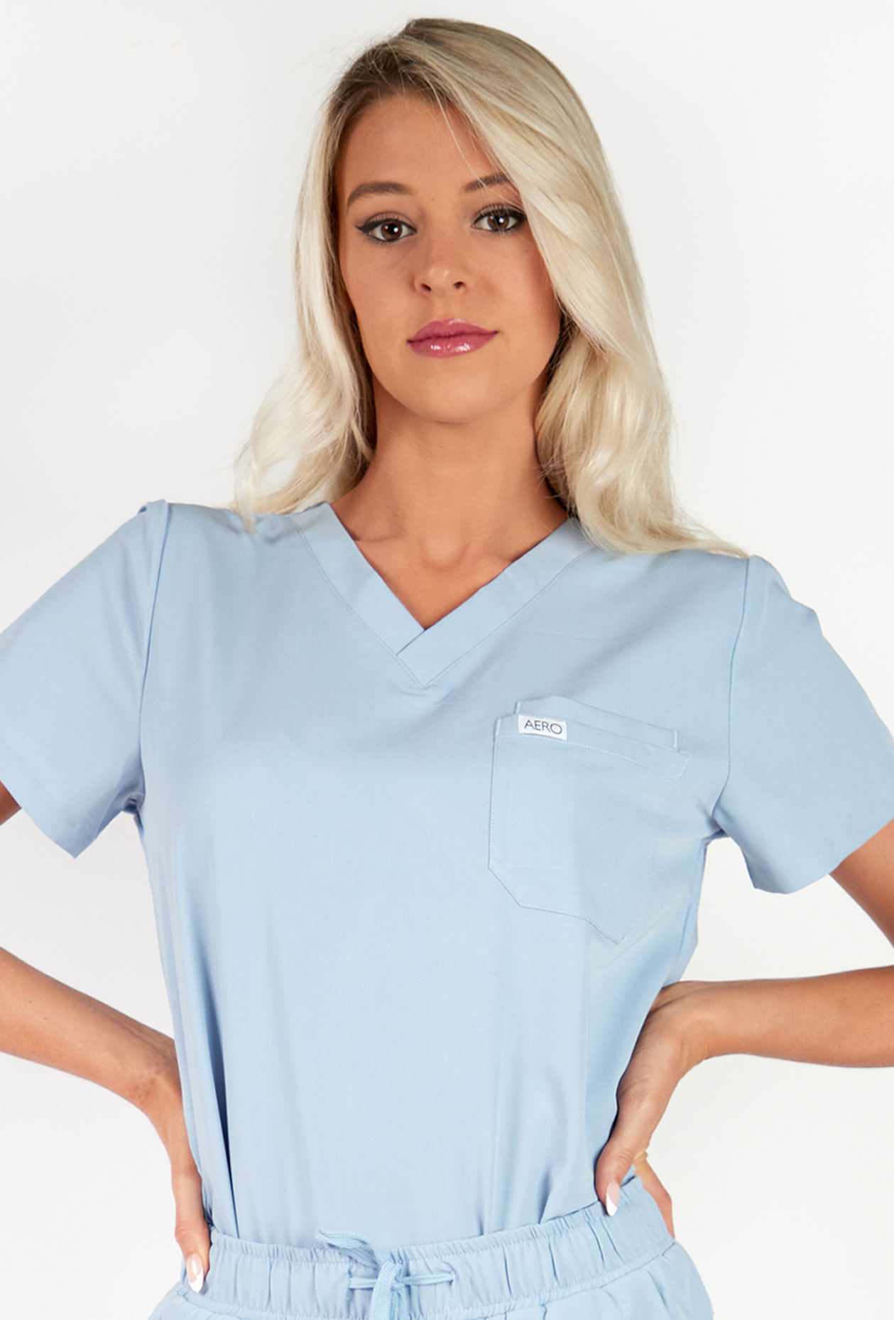 Ceil Blue Women's Scrub Top