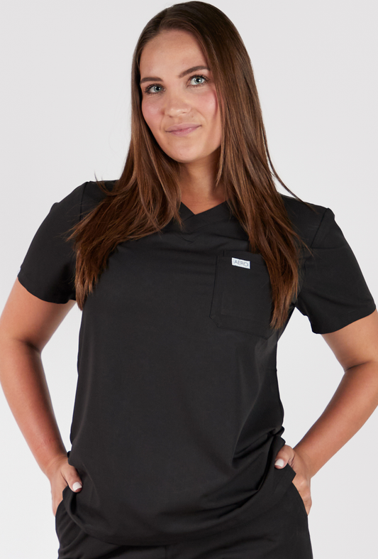 Black Women's Scrub Top