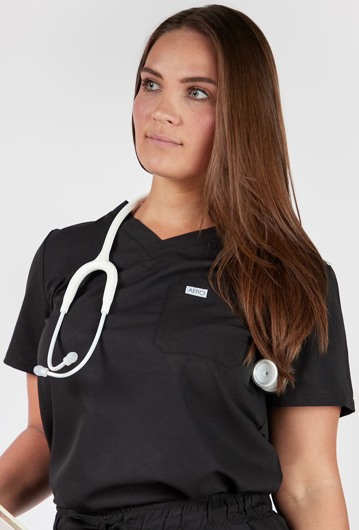 Black Women's Scrub Top