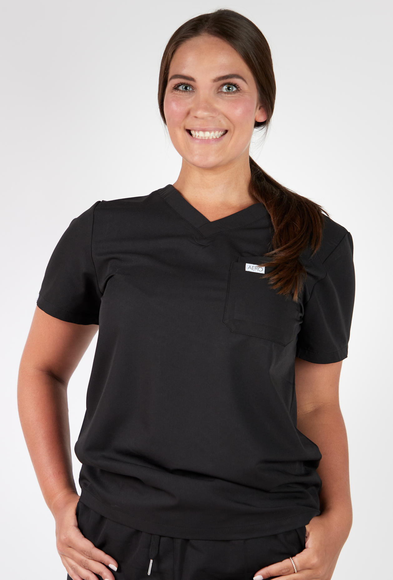 Black Women's Scrub Top